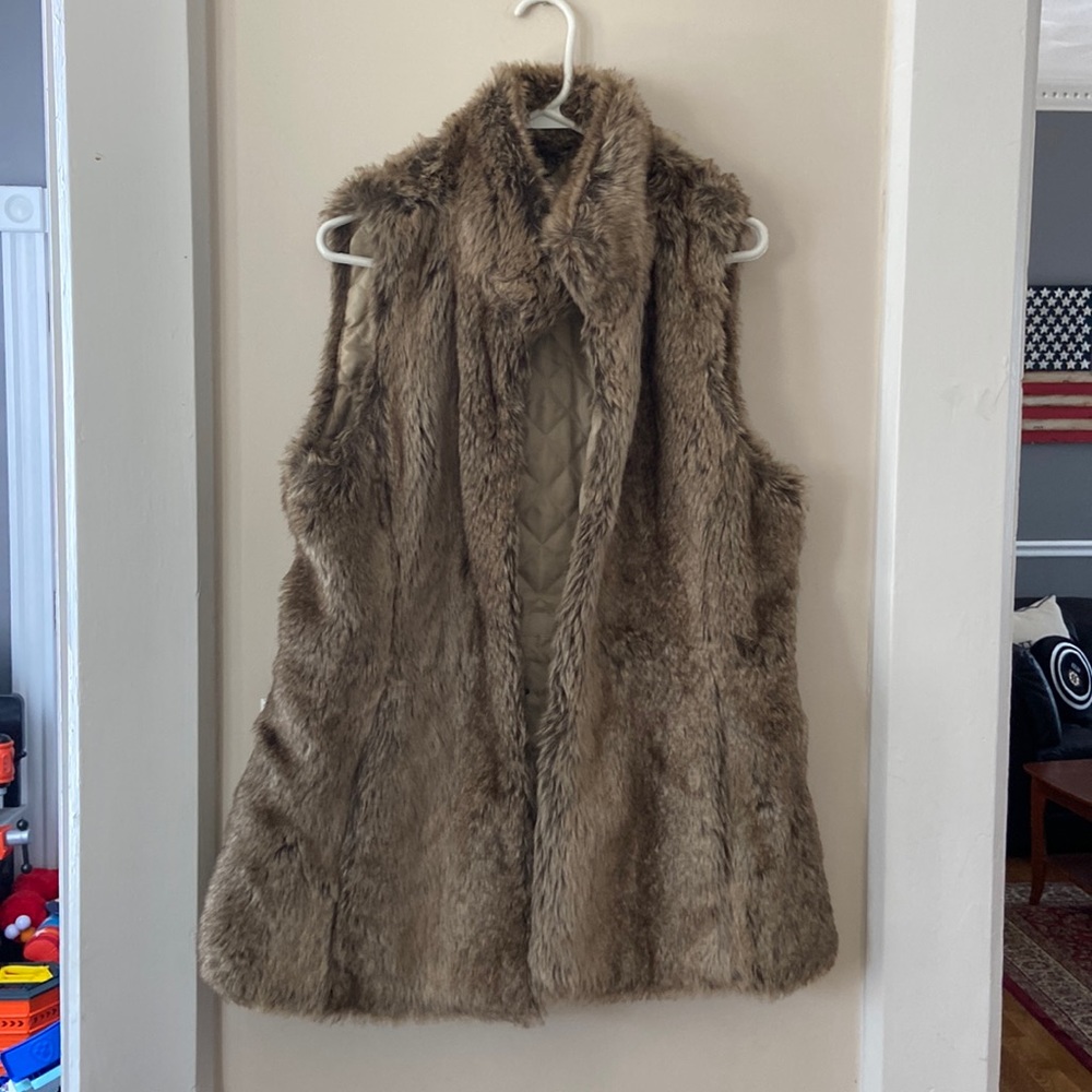 Banana Republic large Fur Vest